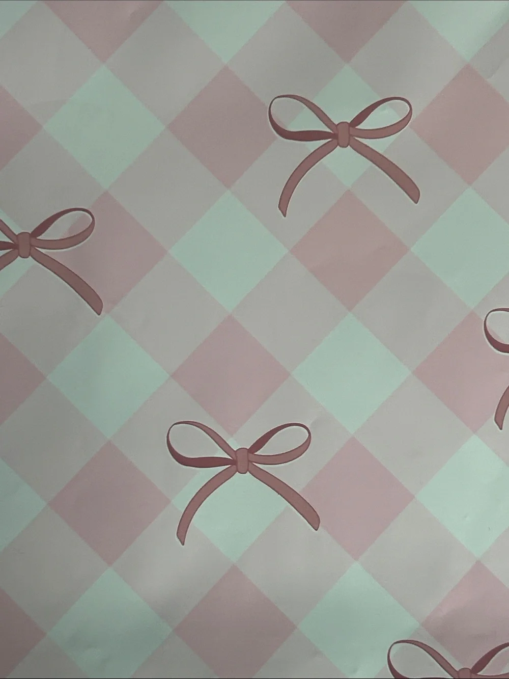 Lg Poly Mailers Pink Gingham & Bows with coordinating Thank you Cards & Stickers